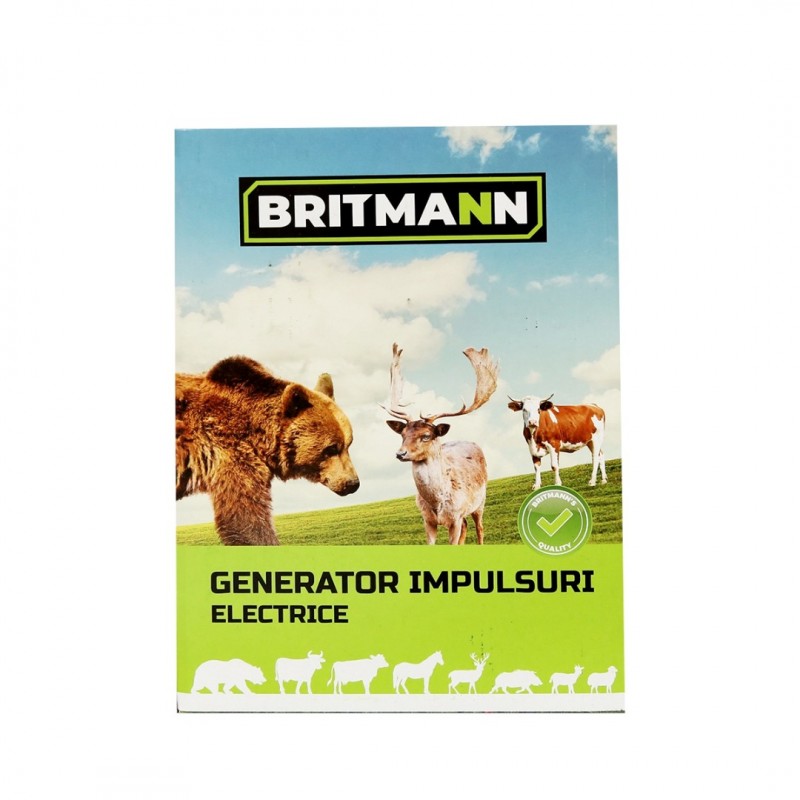 Aparat generator de impulsuri DC 12/220V, 6.5 Joule 100km pentru gard electric BRITMANN