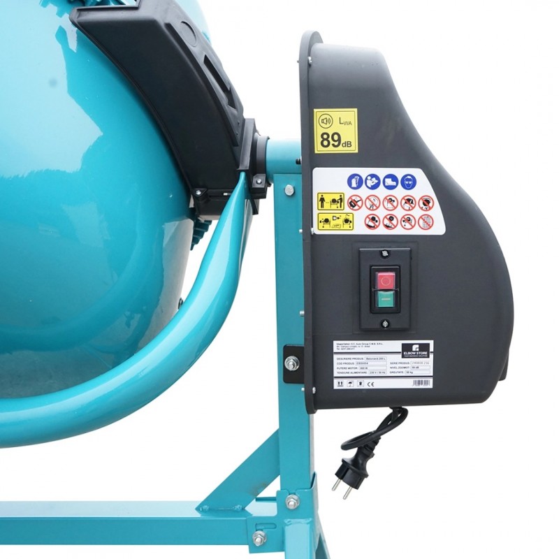 Betoniera 550 W, volum cuva 140L, pinion si coroana din fonta 48 Kg