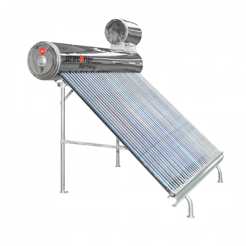 Panou solar nepresurizat inox cu 36 tuburi pentru apa calda, boiler 260L, 2390x2200x1820mm Breckner Germany