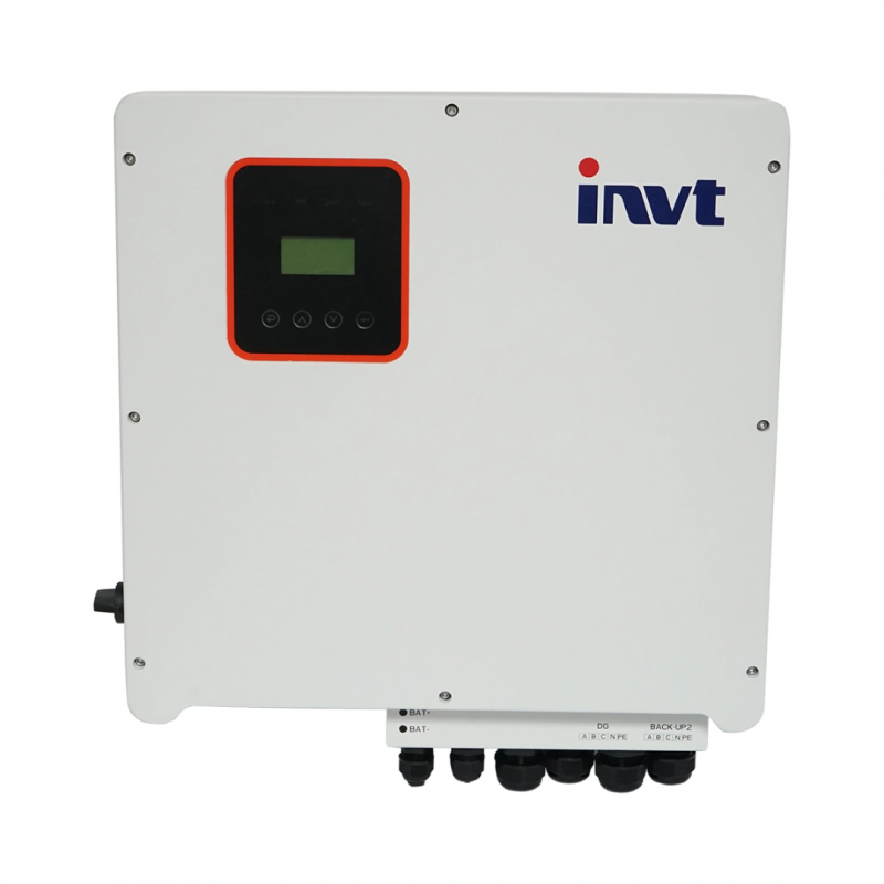 Invertor hybrid 10KW INVT BD10KTR-RH3 trifazic pentru sistem fotovoltaic 400V 2xMPPT, prosumator ON/OFF-GRID