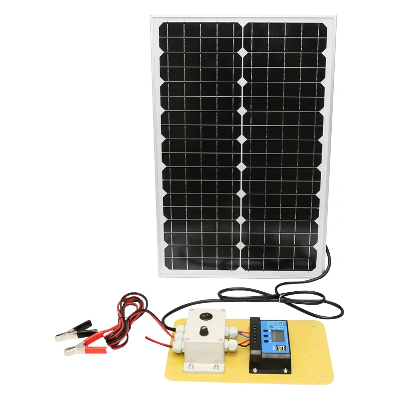 Panou solar 30W fotovoltaic monocristalin 535x350x25mm cu regulator 12-24V/10Ah, 2x USB si cablu 2m pentru baterie Breckner Germany