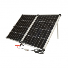 Panou solar 145W portabil fotovoltaic monocristalin tip valiza cu cablu de conectare 2M si regulator tensiune 12/24V 20Ah 2 USB-uri Breckner Germany