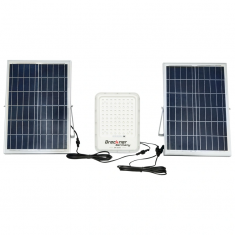Lampa LED cu panou solar 50W proiector 150W baterie 3,2V/40Ah Breckner Germany