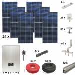 Kit sistem solar fotovoltaic trifazic ON-GRID 10KW cu panouri 24x450W prosumator WIFI cu sistem fixare acoperis tigla Breckner Germany