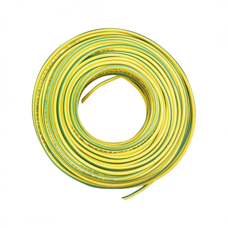 Cablu electric pentru impamantare MYF 1x16mm, cupru, H07V-K verde-galben 100m