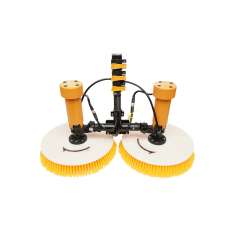 Sistem de curatat panouri fotovoltaice cu 2 perii si maner de pana la 5.5 m