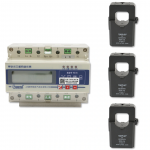 Kit releu smart meter trifazic 3x400-690V/50Hz, 6400imp/Kwh cu siguranta digitala 200A/5A 35 mm