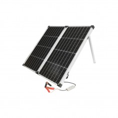 Panou solar 120W fotovoltaic monocristalin de tip valiza cu cablu de conectare si regulator de tensiune 12/24V 20Ah 2 USB-uri Breckner Germany