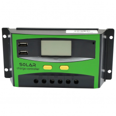 Regulator tensiune pentru panou solar 30A 12V/24V 2X port USB Breckner Germany